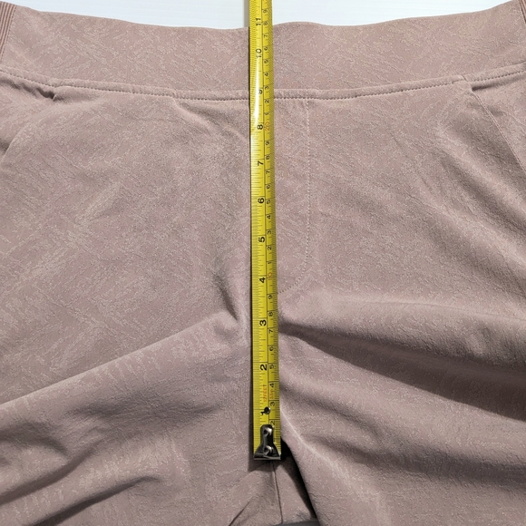 Athleta Brooklyn Textured Ankle Pant Grain Camo Mocha Latte Size 6 - Picture 10 of 11